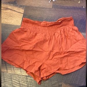 Shein orange high waisted shorts